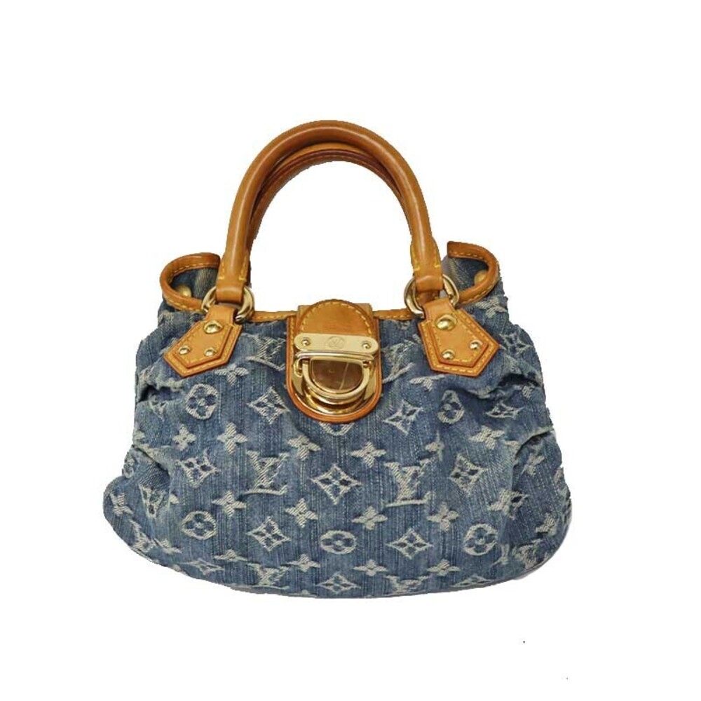 LOUIS VUITTON Pleaty Denim Blue Handbag